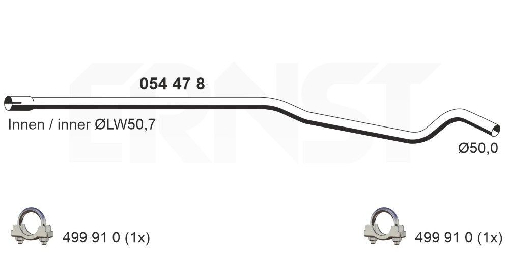 Exhaust Pipe For Opel Astra H Hatchback A04 A 17 Dtr 1 7 Cdti L48 125 Hp Reduced Prices