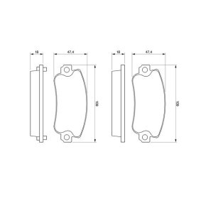 Jogo de pastilhas para travão de disco IBIZA SEAT ac 2005 0 986 467 760 de BOSCH com desconto