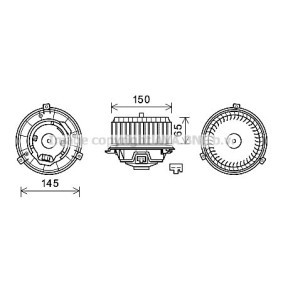 Motor eléctrico, ventilador do habitáculo CHEVROLET OL8674 de PRASCO 95920148, 1618449 comprar baixo custo