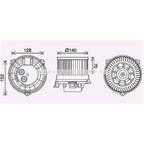 Motor eléctrico, ventilador do habitáculo LAND ROVER AU8230 de PRASCO JGC500030 comprar baixo custo