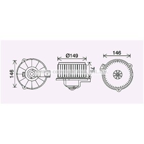 Motor eléctrico, ventilador do habitáculo COROLLA TOYOTA ac 2012 TO8735 de PRASCO com desconto