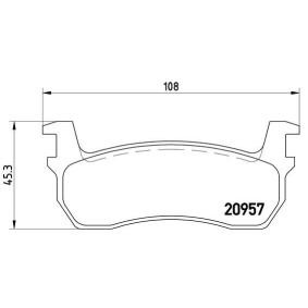 Jogo de pastilhas para travão de disco MICRA NISSAN ac 2005 P 56 013 de BREMBO com desconto