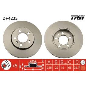 Disco de travão OCTAVIA SKODA ac 2006 DF4235 de TRW com desconto