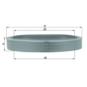 Filtro de ar 190 MERCEDES-BENZ ac 1988 LX 638 de MAHLE ORIGINAL com desconto