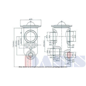 Válvula de expansão, ar condicionado TSP0585052 de AKS DASIS