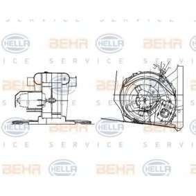 Ventilador do habitáculo CLIO RENAULT ac 2013 8EW 009 158-311 de HELLA com desconto