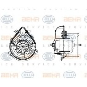 Ventilador do habitáculo LANCIA 8EW 009 159-271 de HELLA 6441.E0, 6441E0, 9464242580 comprar baixo custo