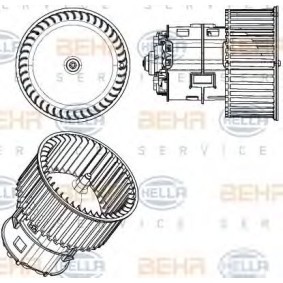 Ventilador do Habitáculo 8EW 351 104-431 de HELLA de qualidade OEM