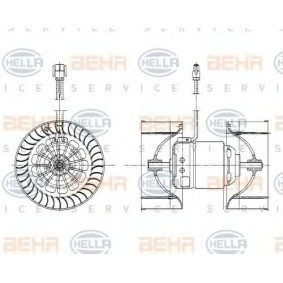 Ventilador do habitáculo BMW 8EW 009 159-201 de HELLA 3 453 729, 64 11 3 453 729, 64 11 6 900 685 comprar baixo custo