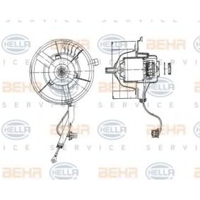 Ventilador do habitáculo SEAT 8EW 009 158-111 de HELLA 6N1 819 021 comprar baixo custo