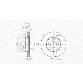 Disco de travão CLASSE A MERCEDES-BENZ Bj 2015 360406007201 de MAGNETI MARELLI com desconto