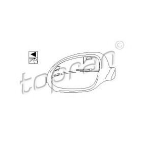 Espelho Retrovisor 112 186 de TOPRAN de qualidade OEM