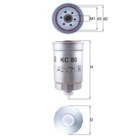 Filtro de combustível A6 AUDI ac 1997 KC 80 de KNECHT com desconto