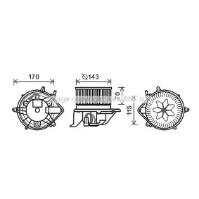 Motor eléctrico, ventilador do habitáculo MINI BW8458 de PRASCO 3422644, 64113422644 comprar baixo custo