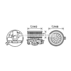Motor eléctrico, ventilador do habitáculo DACIA DA8010 de PRASCO 6001547691, 7701067982 comprar baixo custo