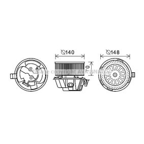 Motor eléctrico, ventilador do habitáculo DACIA DA8012 de PRASCO 272106020R, 6001547487 comprar baixo custo