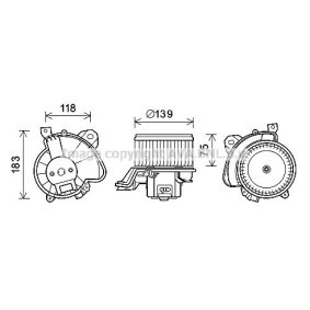 Motor eléctrico, ventilador do habitáculo ABARTH FT8431 de PRASCO 13335075, 1845112, 1845113 comprar baixo custo