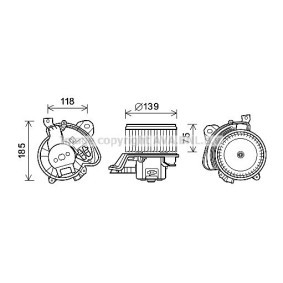 Motor eléctrico, ventilador do habitáculo PUNTO FIAT ac 2007 FT8433 de PRASCO com desconto