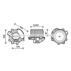 Motor eléctrico, ventilador do habitáculo CHRYSLER FT8440 de PRASCO 77365016, 71736003 comprar baixo custo