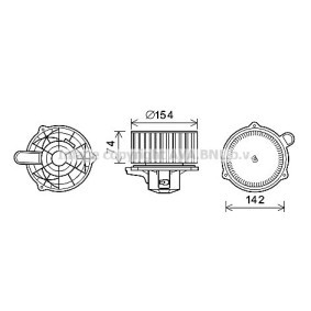 Motor eléctrico, ventilador do habitáculo SANTA HYUNDAI ac 2014 HY8348 de PRASCO com desconto