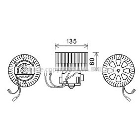 Motor eléctrico, ventilador do habitáculo CHEVROLET OL8631 de PRASCO 52463294, 1618105 comprar baixo custo