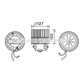 Motor eléctrico, ventilador do habitáculo SAAB OL8633 de PRASCO 1845057, 90506193, 4758819 comprar baixo custo