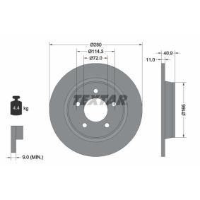 Disco de travão 3 MAZDA ac 2016 92130600 de TEXTAR com desconto
