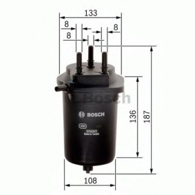 Filtro de combustível SCÉNIC RENAULT ac 2017 F 026 402 090 de BOSCH com desconto