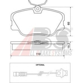 Jogo de pastilhas para travão de disco 190 MERCEDES-BENZ ac 1992 36556 OE de A.B.S. com desconto