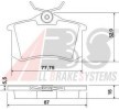 Jogo de pastilhas para travão de disco A6 AUDI ac 2005 36623 OE de A.B.S. com desconto