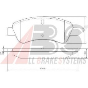 Jogo de pastilhas para travão de disco 206 PEUGEOT ac 2005 37272 OE de A.B.S. com desconto