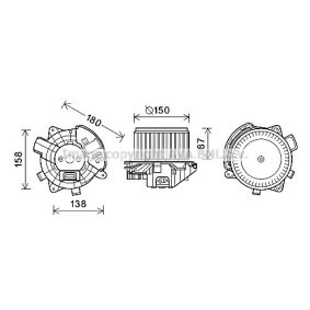 Motor eléctrico, ventilador do habitáculo CHRYSLER FT8444 de PRASCO 77365027 comprar baixo custo