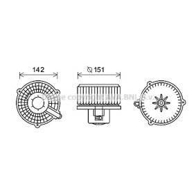 Motor eléctrico, ventilador do habitáculo KIA HY8399 de PRASCO 971132E200, 971132E300 comprar baixo custo