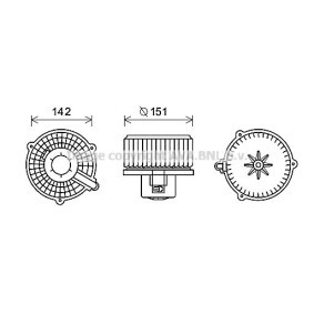 Motor eléctrico, ventilador do habitáculo KIA HY8400 de PRASCO 971132E800, 971132E900 comprar baixo custo