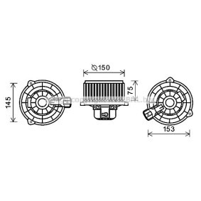 Motor eléctrico, ventilador do habitáculo KIA KA8243 de PRASCO 971131D000, 971132PAA0 comprar baixo custo