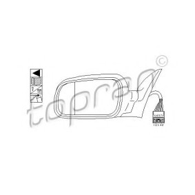 Espelho Retrovisor 107 914 de TOPRAN de qualidade OEM