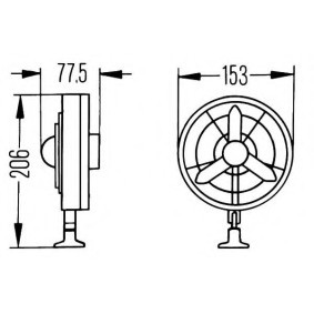 HELLA 8EV 006 239-001 Ventilador do habitáculo rever