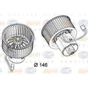 Ventilador do habitáculo ALPINA 8EW 351 040-231 de HELLA 64 11 9 200 935, 9 200 935 comprar baixo custo