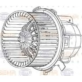 Ventilador do habitáculo AUDI 8EW 351 040-251 de HELLA 8K1820021A, 8K1 820 021 B, 8K1 820 021 C comprar baixo custo