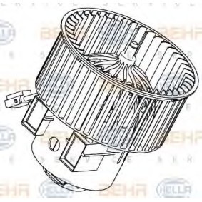 Ventilador do habitáculo LAND ROVER 8EW 351 040-271 de HELLA comprar baixo custo