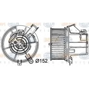 Ventilador do habitáculo CLASSE C MERCEDES-BENZ ac 2008 8EW 351 040-301 de HELLA com desconto