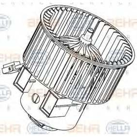 Ventilador do habitáculo V70 VOLVO ac 2008 8EW 351 040-461 de HELLA com desconto