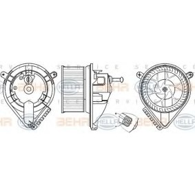 Ventilador do habitáculo DODGE 8EW 351 304-021 de HELLA 000 835 22 85, 001 830 56 08 comprar baixo custo