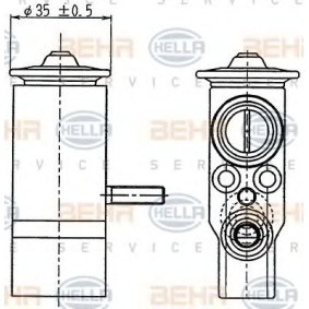 Comprar baratas 8UW 351 239-021 Válvula de expansão, ar condicionado de HELLA 1688300084, 2028300184, 2108300084