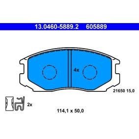 Jogo de pastilhas para travão de disco COLT MITSUBISHI ac 2017 13.0460-5889.2 de ATE com desconto