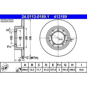 Disco de travão DEFENDER LAND ROVER ac 2016 24.0113-0189.1 de ATE com desconto