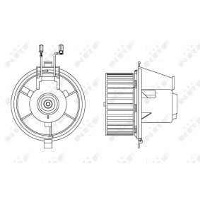 Ventilador do habitáculo SEAT 34165 de NRF 191959101, 191819021 comprar baixo custo