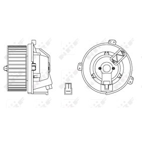 Ventilador do habitáculo DUCATO FIAT ac 2007 34168 de NRF com desconto